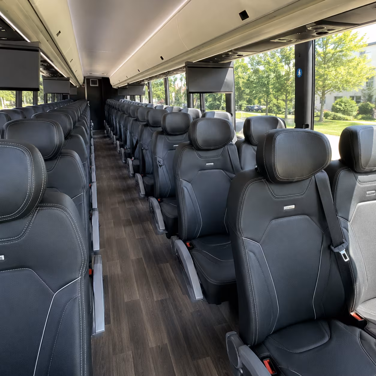 high point charter bus services interior